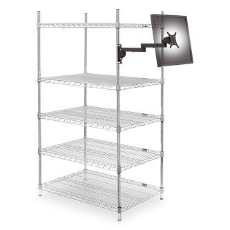 HAT Wire Shelving Mnt articl extn 18.4in BLK