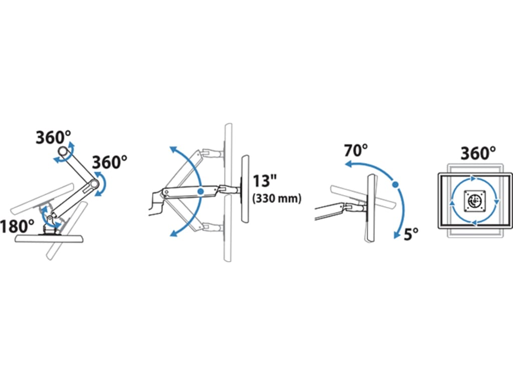 ERGOTRON LX DUAL STACKING ARM, EXTENSION AND COLLAR KIT, BRIGHT WHITE.