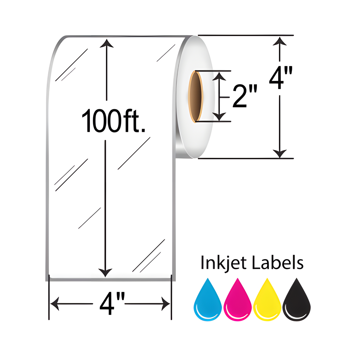 Epson C3500/C4000-4"X100' HI-GLS CNT LBL RL x6
