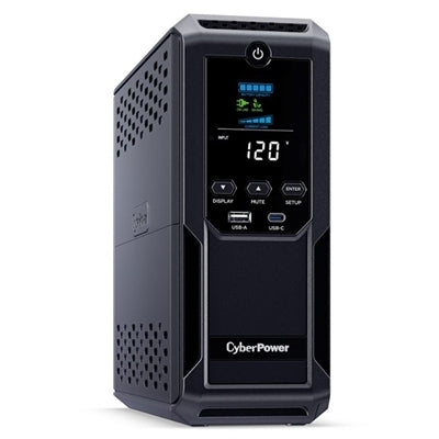 Cyberpower Mini-tower, 12 Out, LCD, Serial/USB