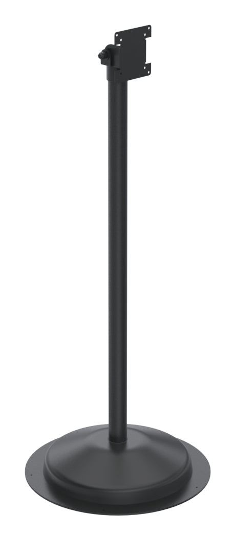 Ergonomic SPACEPOLE FLOOR STAND, 1000MM WITH TOPMOUNT VESA, BLACK