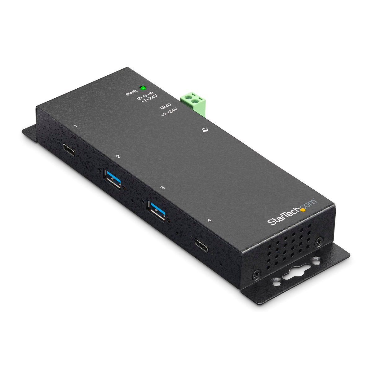 StarTech Industrial metal 4-Port USB-C hub SuperSpeed 10Gbps USB 3.1 Gen 2 - 2x USB-A, 2x