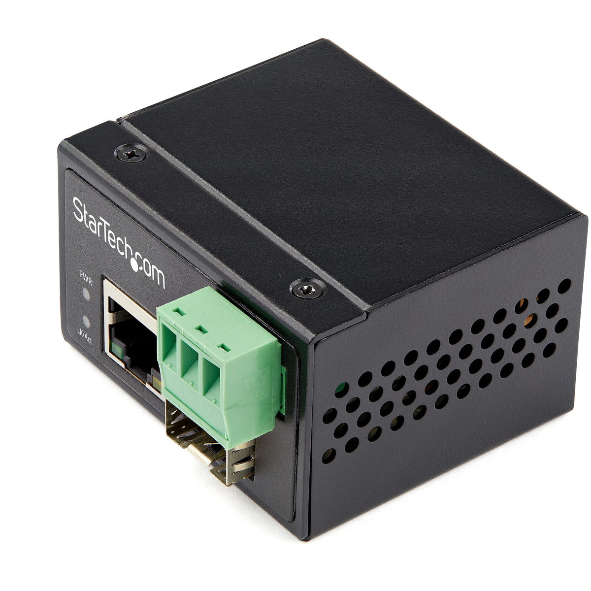 StarTech INDUSTRIAL FIBER TO ETHERNET MEDIA CONVERTER 100MBPS SFP TO RJ45