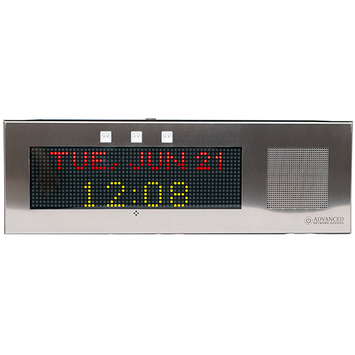 ANetD AND Large IP Clock w/multi-color display, 8" spkr, flasher