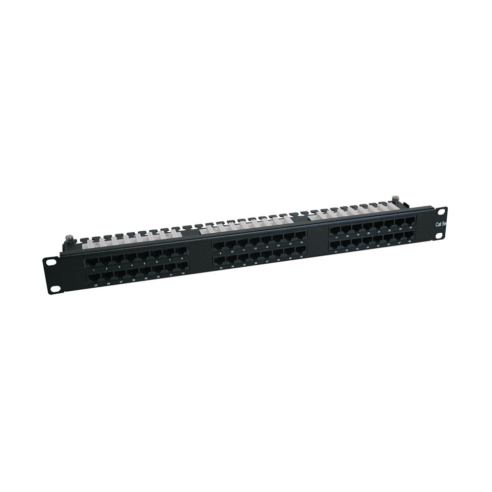 TRIPP 48-Port 1U Rack-Mount Cat6/Cat5 High Density 110 Patch Panel, 568B, RJ45 Etherne