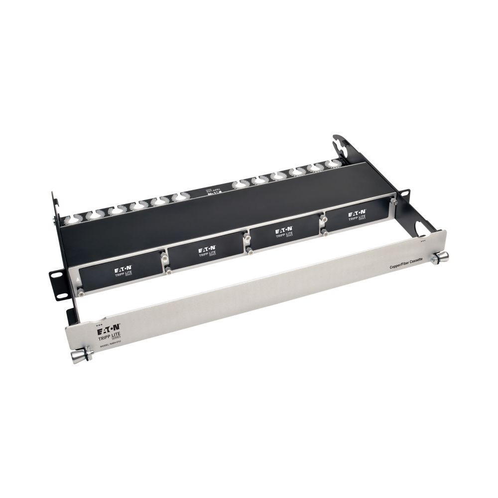 Tripp Lite series Copper/Fiber Enclosure for 4 High-Density Cassettes, 1U - Spac