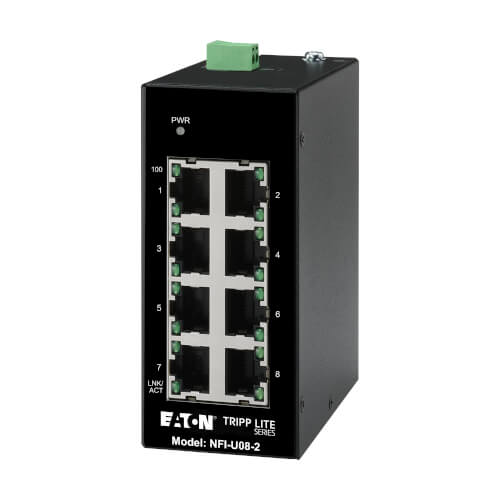 TRIPPLITE GBE SWITCH 8PORT DIN MOUNT 10/100 MBPS