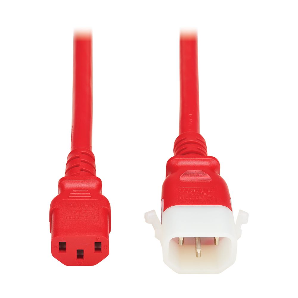 TRIPPLITE PDU POWER CORDS, C13 TO P-LOCK C14 - HEAVY-DUTY, 15A, 250V, 14 AWG, 3
