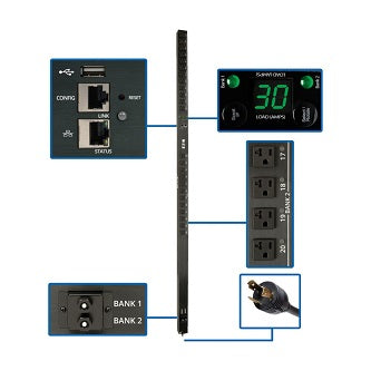 TRIPP Eaton 2.9kW Single-Phase Switched PDU - LX Interface, 120V Outlets (24 5-15/20R)