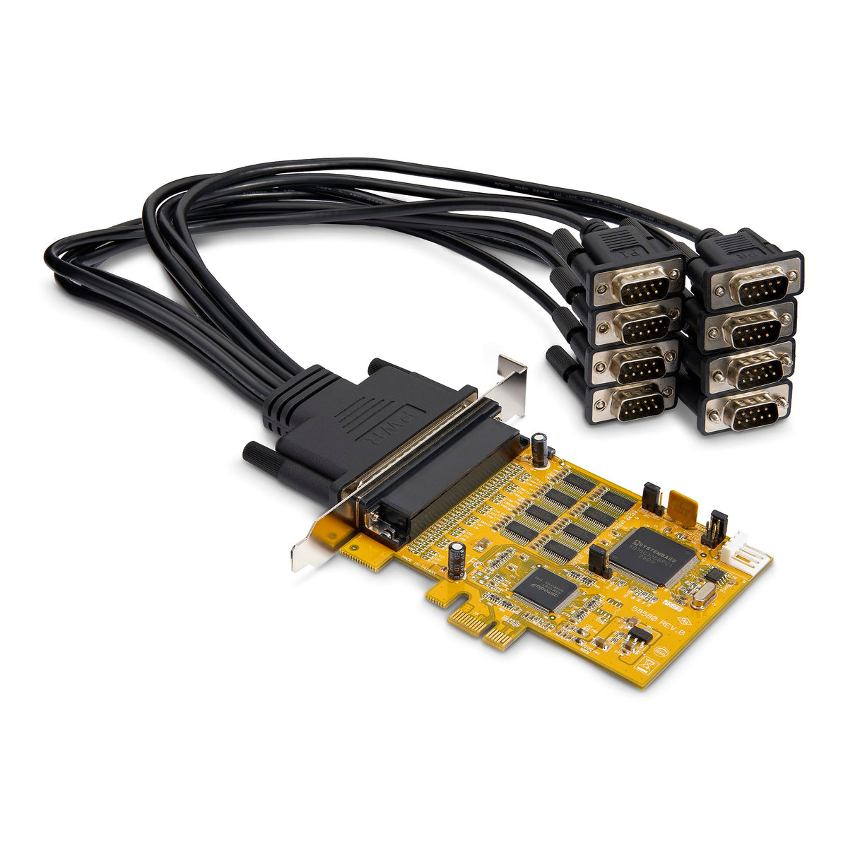 StarTech 8-Port PCI Express RS232 serial adapter card 16C1050 UART 15kV ESD - Bi-directio