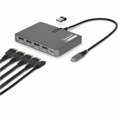 StarTech USB-C QUAD-MONITOR WORKSTATION ADAPTER 4K 60HZ DISPLAYPORT PD