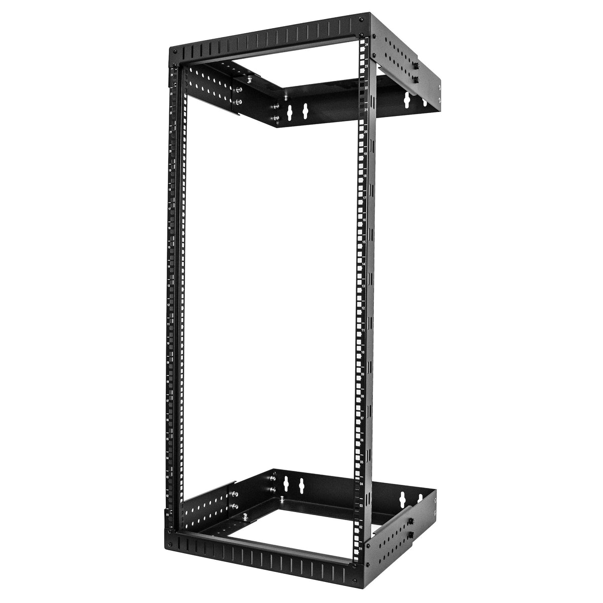 STARTECH 2-POST 24U OPEN FRAME NETWORK RACK WITH ADJUSTABLE DEPTH (12-20IN) - DU