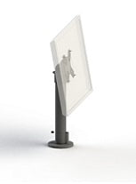 Ergonomic Angled 75/100VESA Disp.Mnt.400mm pole,Bl