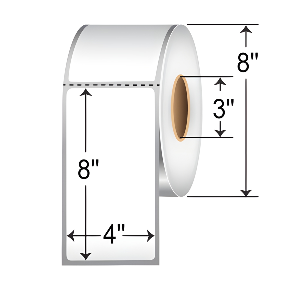 Sato LABEL 4 x 8, 3-ID 8-OD PERF OUT 750/RL