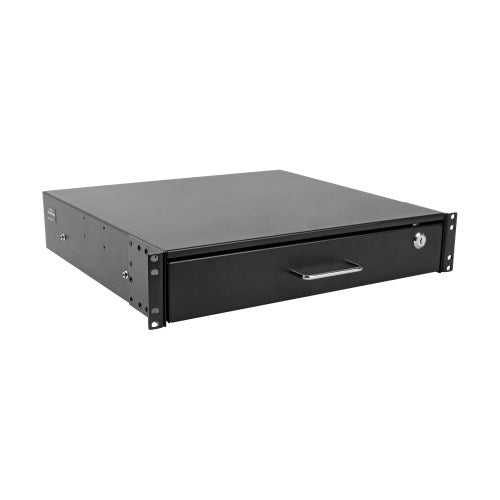 Tripp Lite series SmartRack 2U Locking Rack-Mount Storage Drawer - Cold rolled s