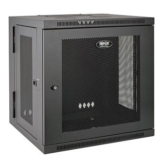 TRIPP 12U WALL MOUNT RACK ENCLOSURE CABINET SWINGING HINGED DOOR DEEP