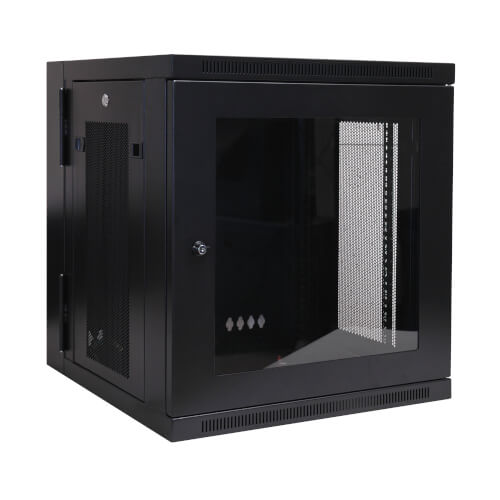 TRIPP Rack Enclosure - Steel - Black - Saves Valuable Workspace;Hinged Cabinet for Con