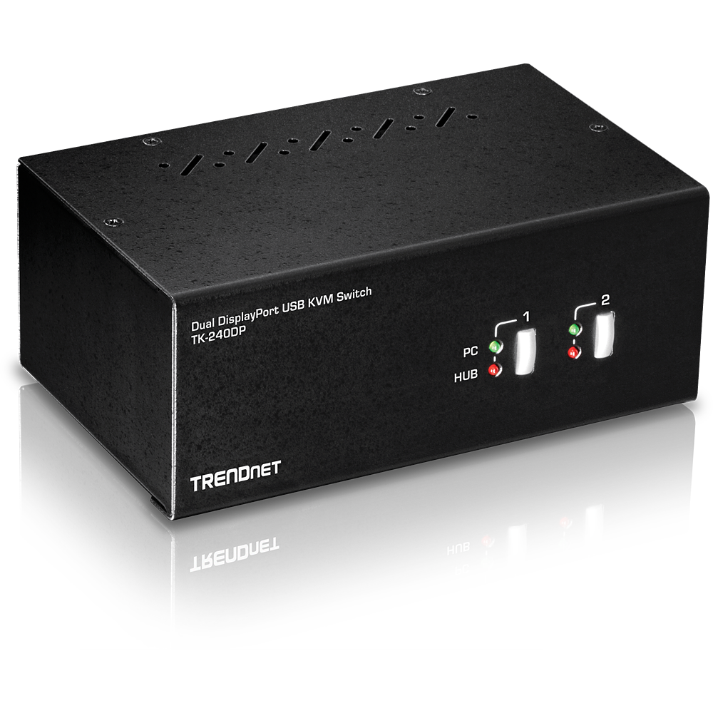 TRENDnet 2-Port Dual Monitor Display Port KVM Swi