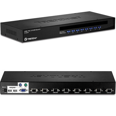 TRENDNET 8PORT KVM USB/PS2 RACK MOUNT SWITCH