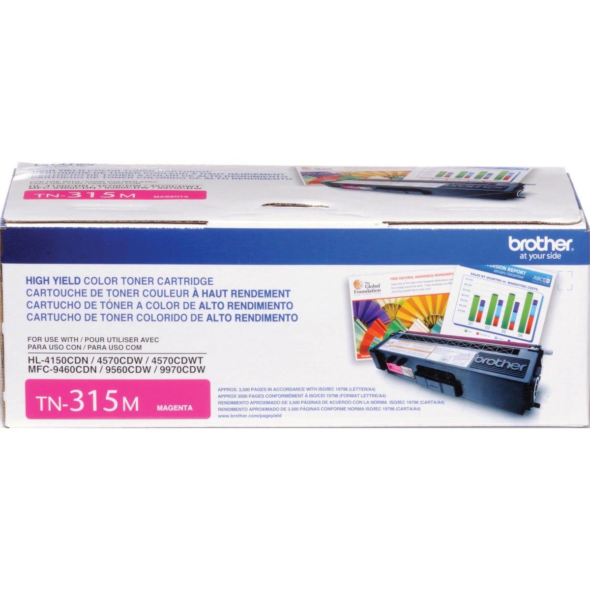 BROTHER High Yield Magenta Toner Cartridge (yields approx. 3,500 pages in accordance wit