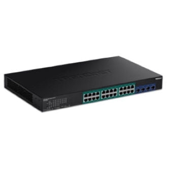 TRENDnet 28-Port Gigabit Web Smart PoE+ Switch with 10G SFP+ slots