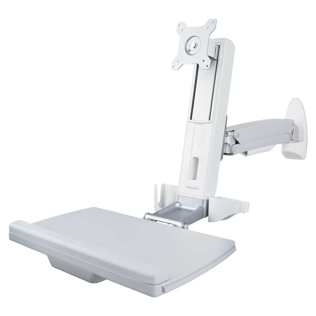 StarTech Single display sit-stand wall mount workstation - 27in/17.6lb VESA 75x75-100x100