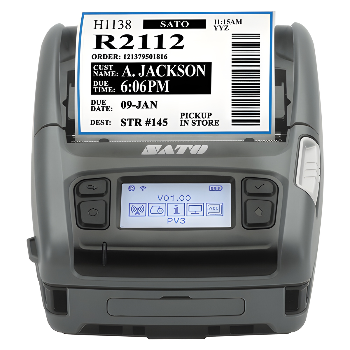 SATO PV4 4" Mobile Printer w/ WLAN