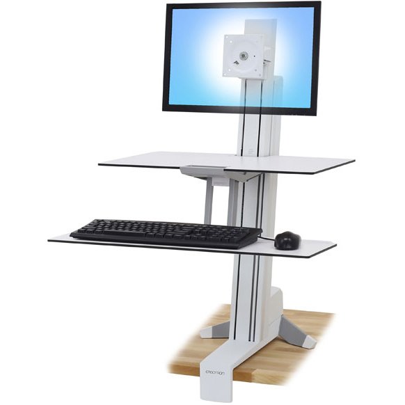 WorkFit-S, Single LD with Worksurface+ (white)