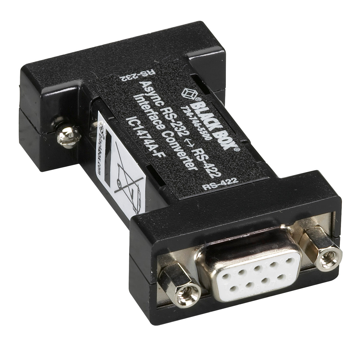Async RS232 to RS-422 Interface Bidirectional Converter, DB9 Female to DB9 Femal