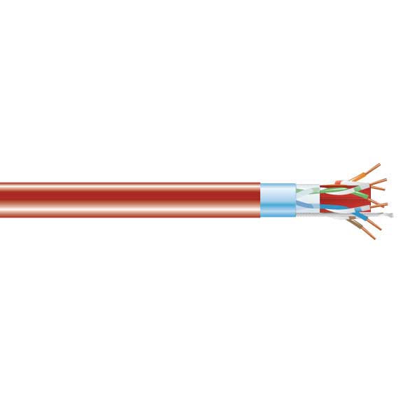 CAT6A SHLD BULK CABLE F/UTP 1000 PVC RED
