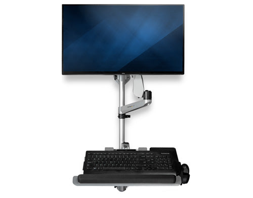 Ergonomic wall-mounted workstation - VESA monitor arm for up to 34in/19.8lb disp