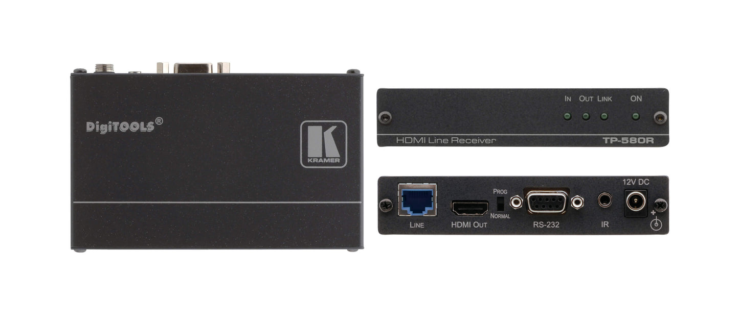 KRAMER TP-580R 4 60 4 2 0 HDMI HDCP 2 2 RECEIVER RS2 2 IR OVER LONG REACH HDBASE