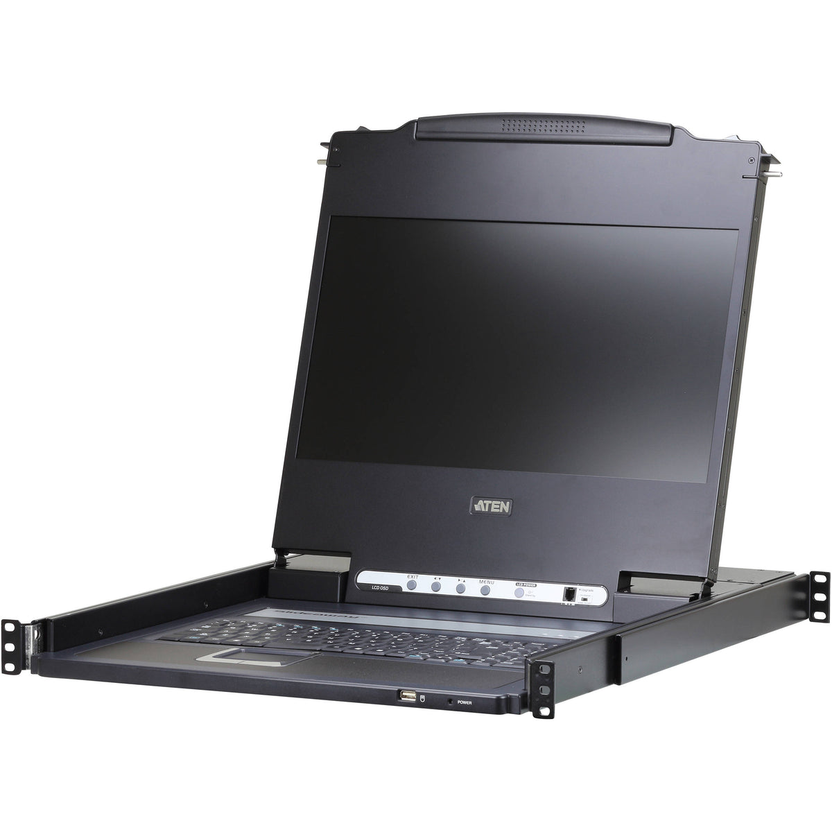 The CL6700MW DVI Full HD LCD Console is a single rail KVM console featuring a 17