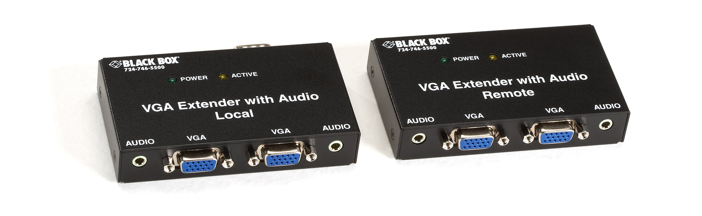 VGA Extender Kit with Audio 2-Port Local 2-Port Remote