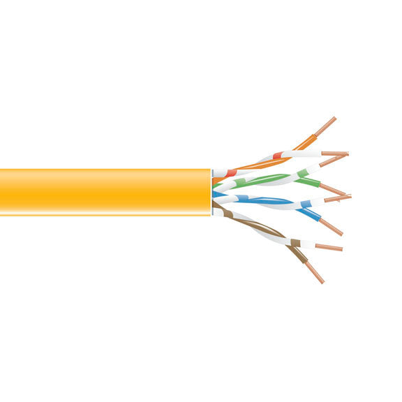 GigaTrue 550 CAT6 550-MHz Stranded Bulk Cable 4-Pair PVC 24 AWG Orange 1000-ft.
