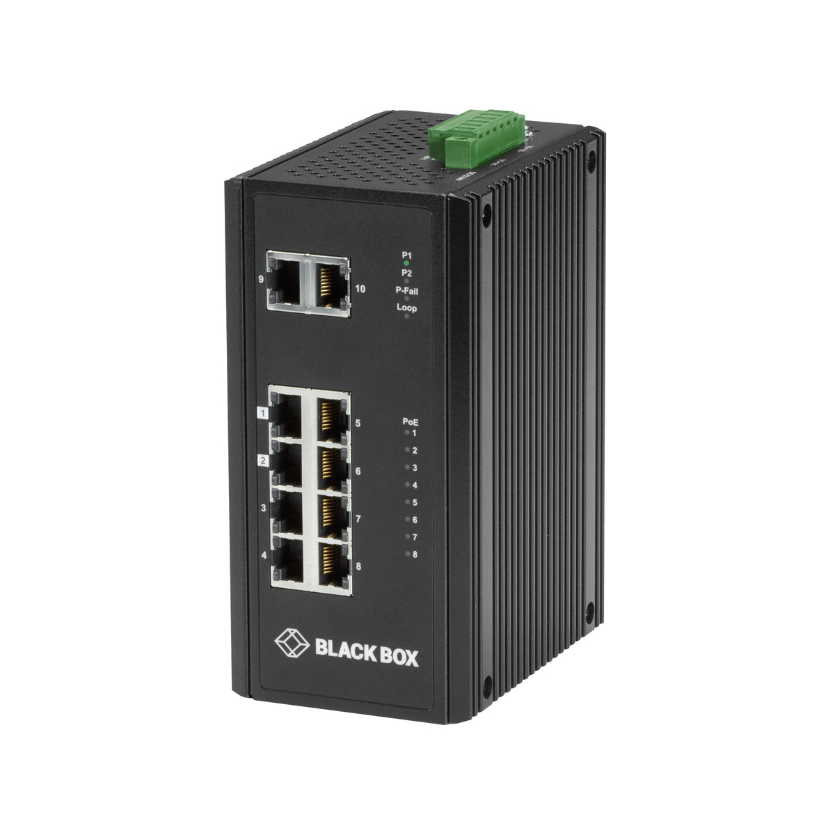 10P FAST ETH IND SW POE+