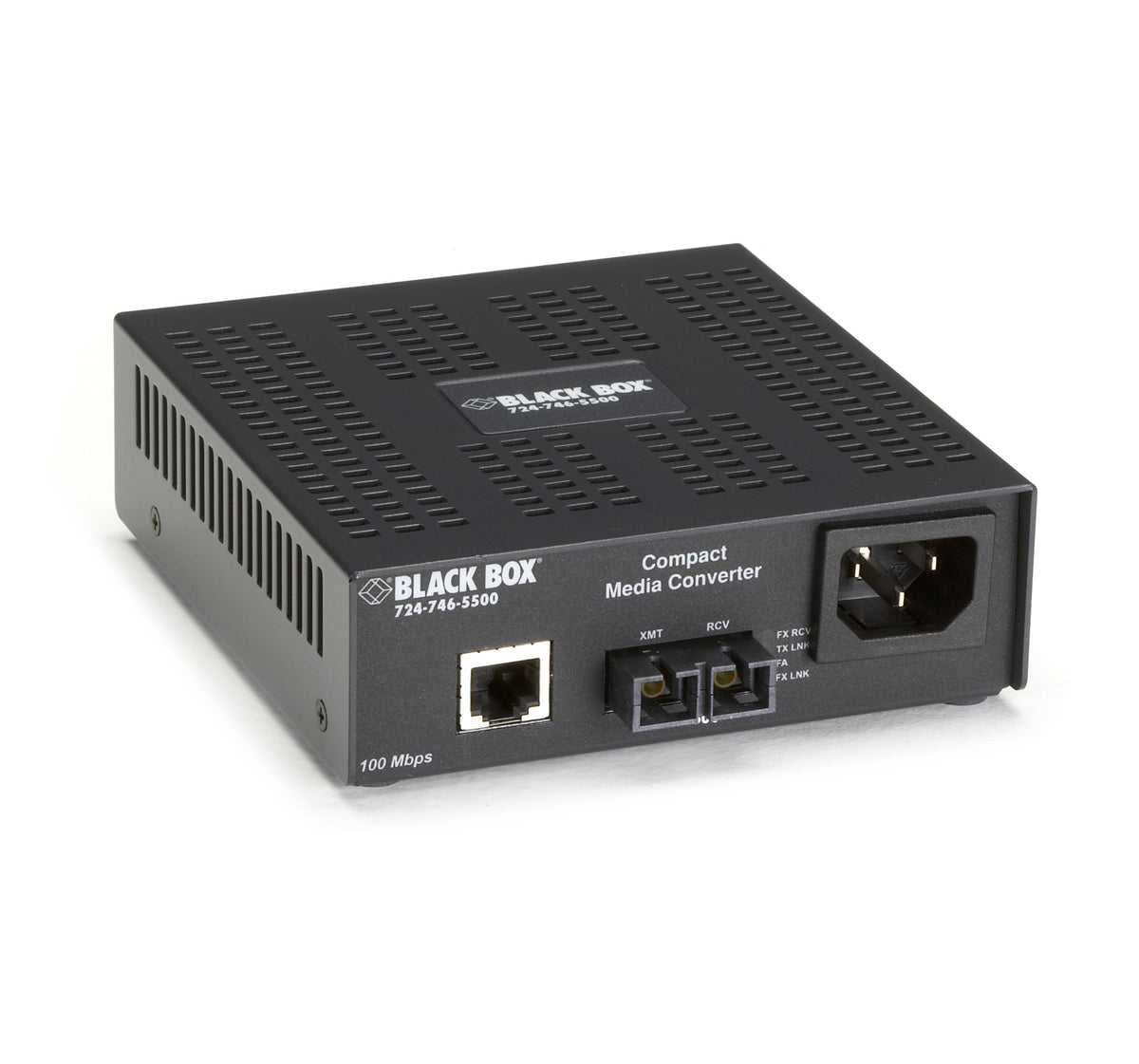 Compact Media Converter, 100BASE-TX/100BASE-SX, Multimode, 2 km (1300-nm), SC