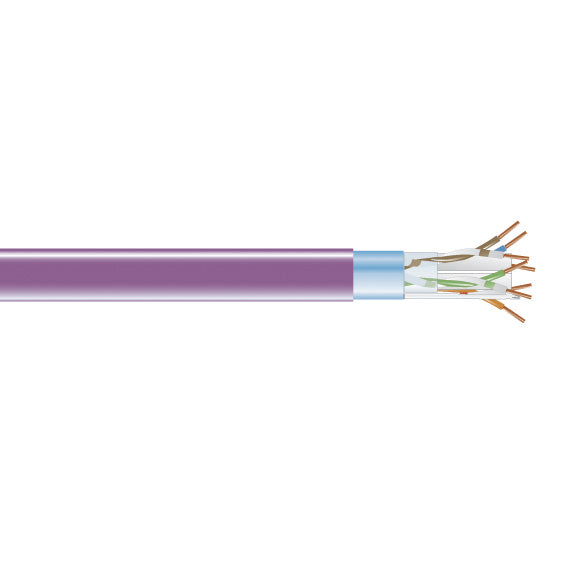 CAT6 400-MHz Shielded Solid Bulk Cable F/UTP PVC 1000-ft. 304.8-m Violet