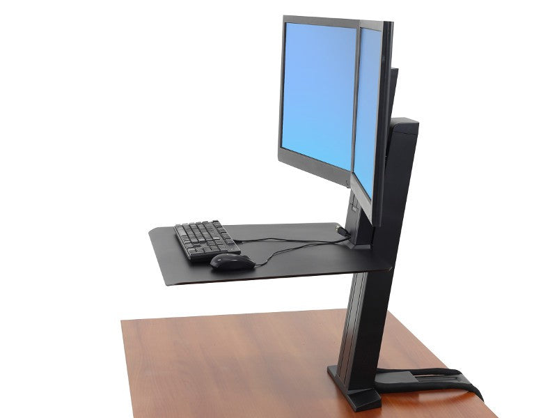 WorkFit-SR, Dual Monitor, Sit-Stand Desktop Workstation (black)