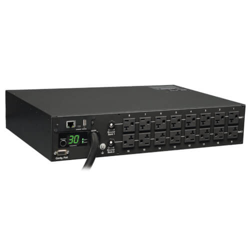2.9kW Single-Phase Monitored PDU - 120V Outlets (16 5-15/20R), L5-30P, 10 ft. Co