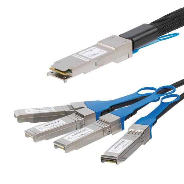 QSFP+ direct-attach Twinax breakout cable adds 40 GbE connections - Breakout cab