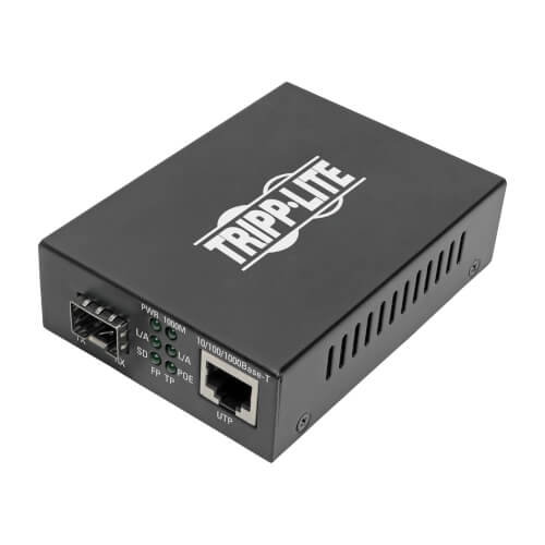 Gigabit SFP Fiber to Ethernet Media Converter, POE+ 101001000
