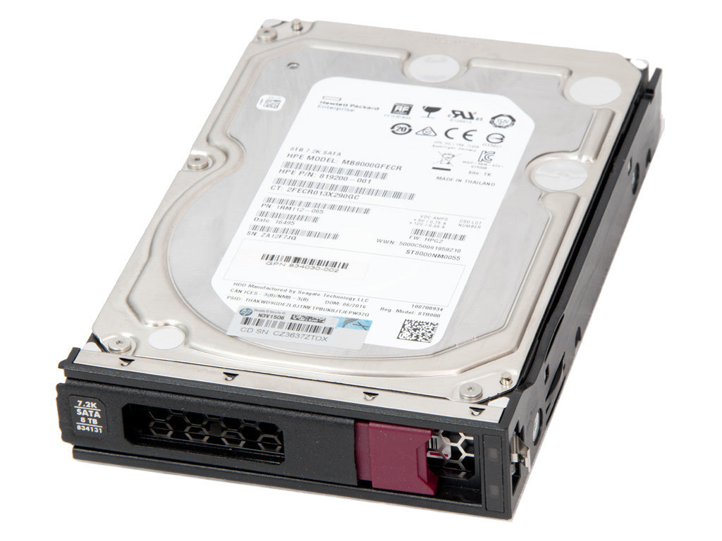 HPE 8TB 6G SATA 7.2K LFF 512e LP MDL HDD