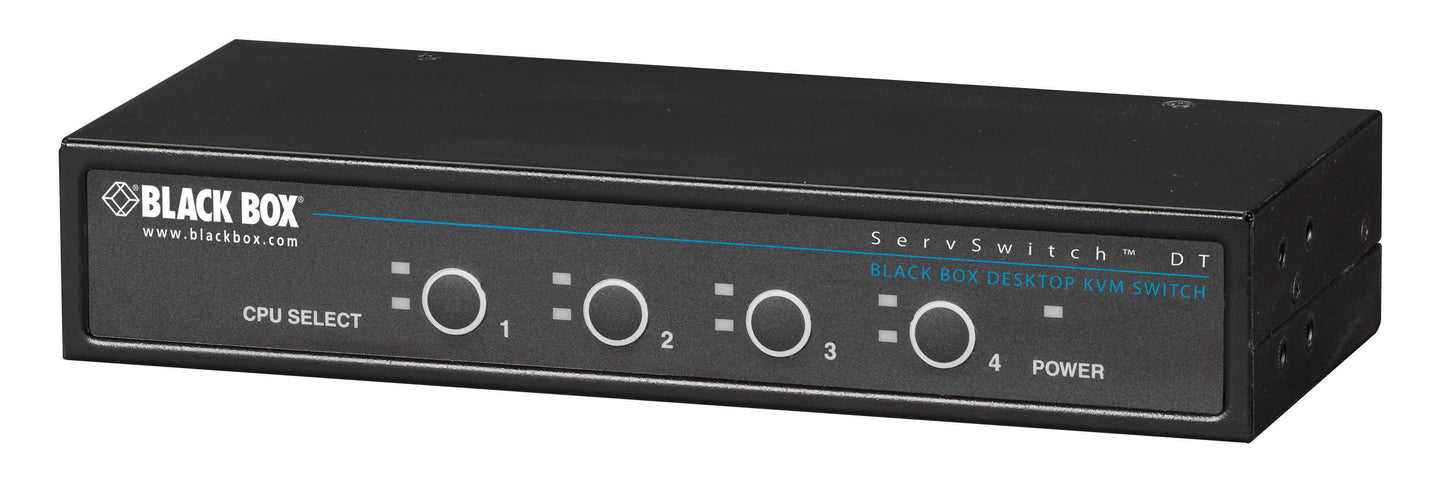 4-Port Desktop KVM Switch VGA USB or PS/2 Includes Cables
