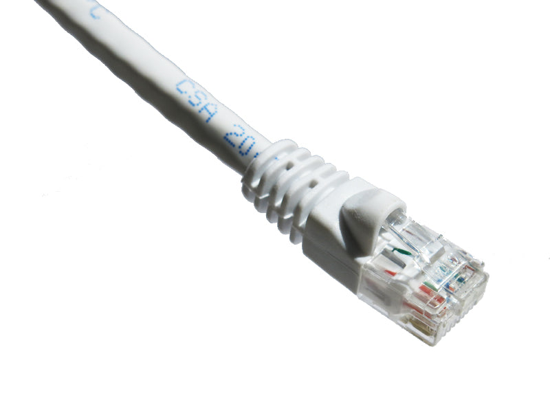Axiom 100FT CAT6A 650mhz Patch Cable Molded Boot (White)