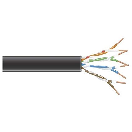 GigaTrue 550 CAT6 550-MHz Stranded Bulk Cable 4-Pair PVC 23 AWG Black 1000-ft. 3