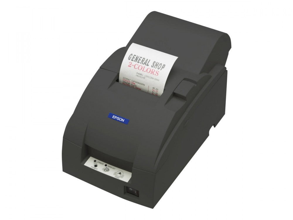 EPSON, TM-U220A, DOT MATRIX RECEIPT PRINTER, USB, EPSON DARK GRAY, AUTOCUTTER & TAKE UP JOURNAL, POWER SUPPLY INCLUDED