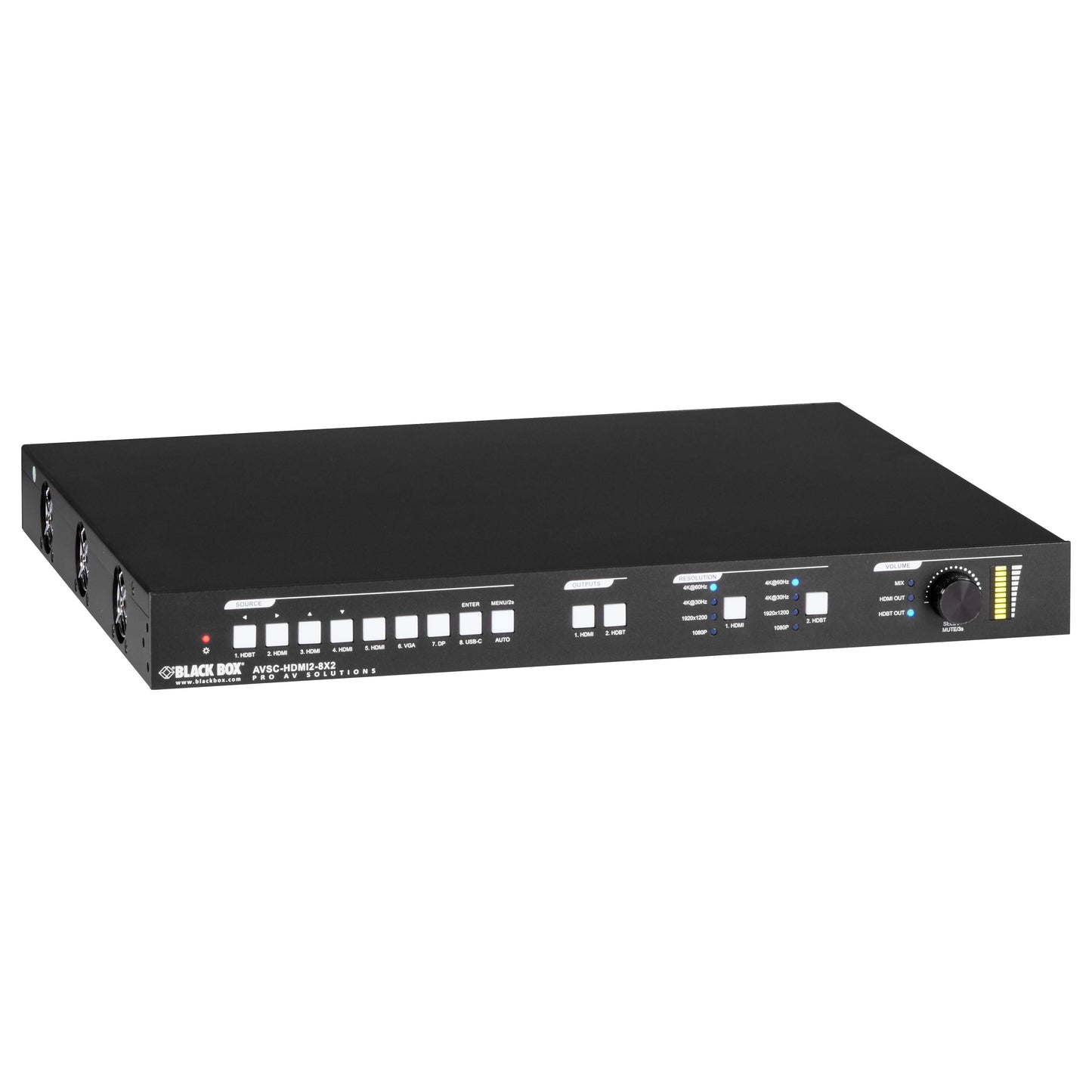 8x2 Video Matrix Switcher, 18G Seamless Switching, HDMI 2.0