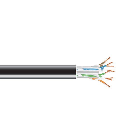 CAT6A SOLID RISER 1000 BLACK