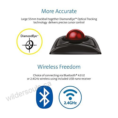 kensington MC K72359WW Nano USB Expert Mouse× Wireless Trackball Retail